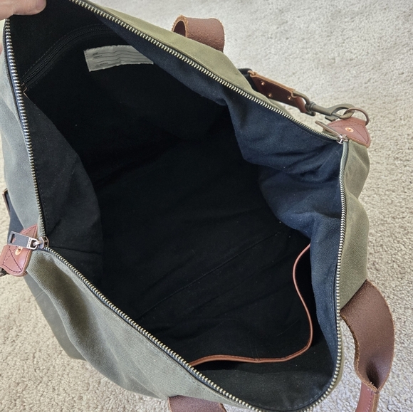 Jack Spade Warren Street NY Canvas Leather Weekend Duffle Bag Large 19"×16"×8.5" - Picture 16 of 16